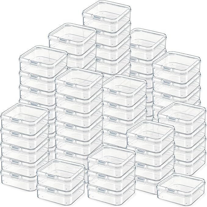 Jetec 60 Pieces Mini Plastic Clear Beads Storage Containers Box - Image 8
