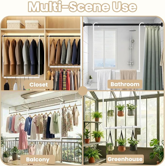 Stepless Extender Closet Hanging Rod - Image 6
