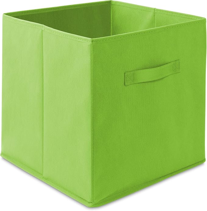 Casafield Set of 6 Collapsible Fabric Cube Storage Bins, Lime Green - Image 2