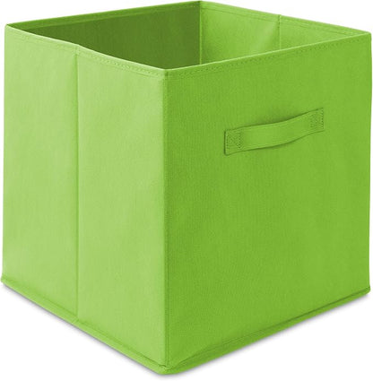 Casafield Set of 6 Collapsible Fabric Cube Storage Bins, Lime Green - Image 2