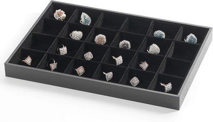Stratalife 24 Grid Jewelry Organizer Tray, Stackable Drawer Earring Organizer - Image 3