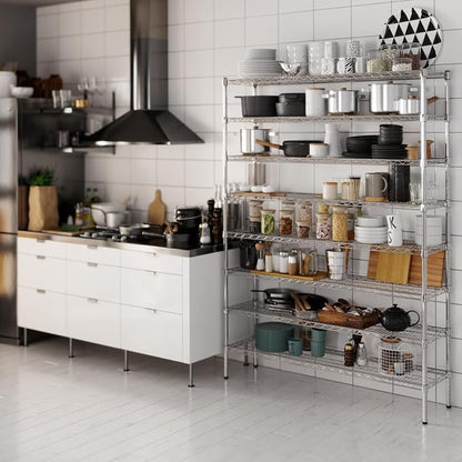 14" Deep x 54" Wide x 74" Height Wire Shelving Kit | 8-Tier | NSF Commercial - Image 2