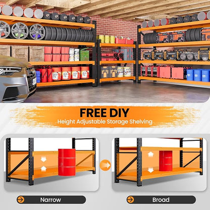 71”W Garage Shelving Units, 5000LBS Storage Shelves Heavy Duty, 4 Tier Large - Image 4