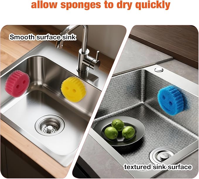 Smiley face sponge holder, kitchen Sink Caddy Organizer - Image 6