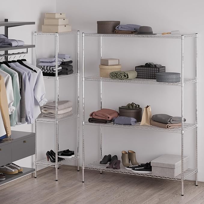 21" Deep x 54" Wide x 74" Height Wire Shelving Kit | 4-Tier | NSF Commercial - Image 5