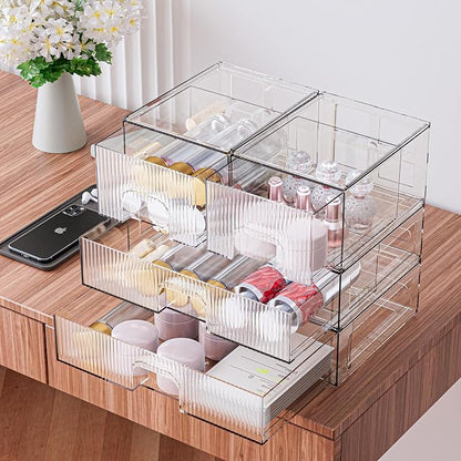 ZHIAI Stackable Storage Box, Acrylic Organizer, Cosmetic Organizer - Image 5