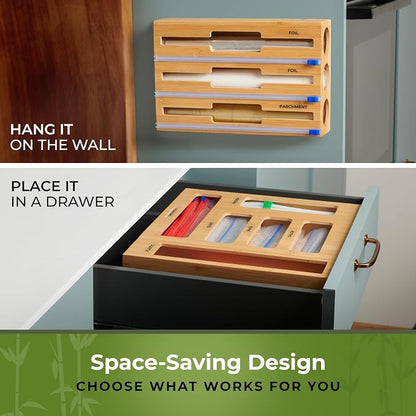 Kitchen Drawer Organizer, 9 in 1 Sandwich Storage Bag Organizer & Foil Wrap - Image 6