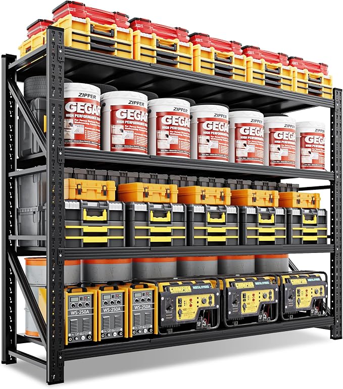 60" Wide Storage Shelves, 5000LBS Garage Shelving Heavy Duty, Standing Shelf by LISSIMO