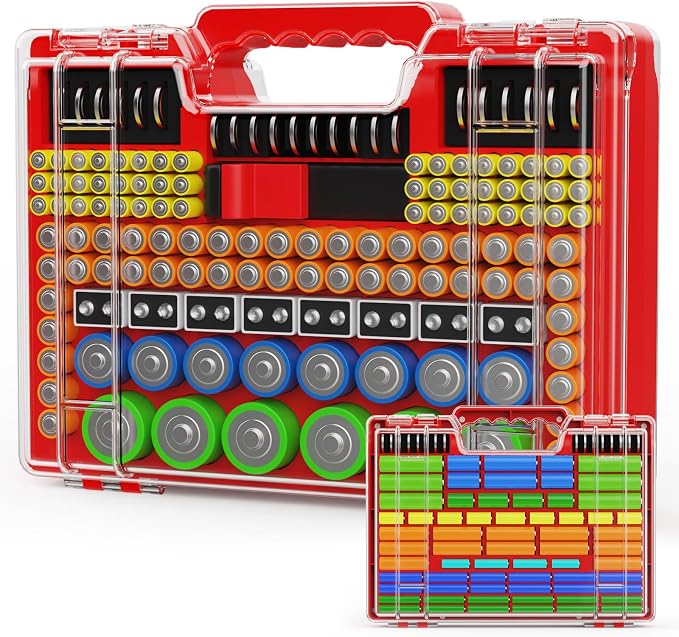 Battery Organizer Storage Holder Box Case by Yeenhoopy