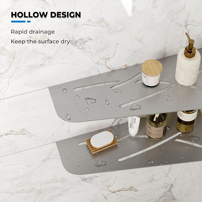 FerdY 2-Pack 12" Brushed Nickel Recessed Corner Shower Shelf, - Image 7