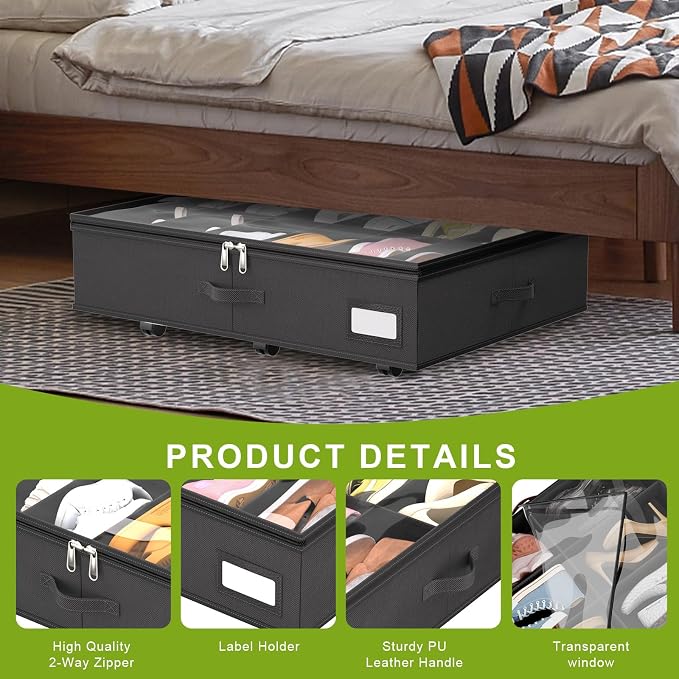 homyfort Under Bed Shoe Storage - Image 5