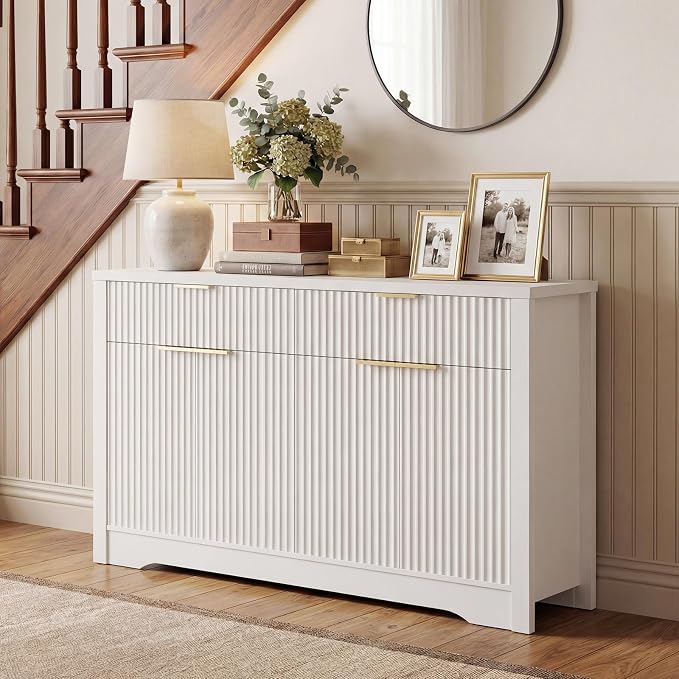 Cyclysio 55" Fluted Sideboard Buffet Cabinet - Image 4