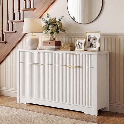 Cyclysio 55" Fluted Sideboard Buffet Cabinet - Image 4