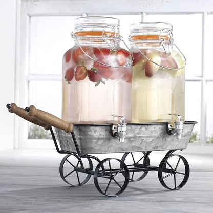 Vintage Wagon Glass Beverage Dispenser by MosJos