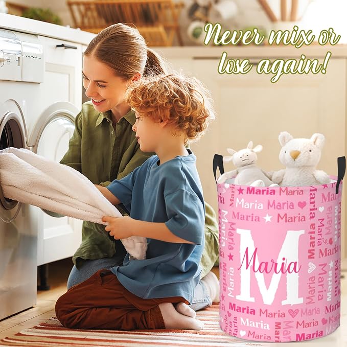 Custom Name Laundry Hamper, Personalized Laundry Baskets - Image 7
