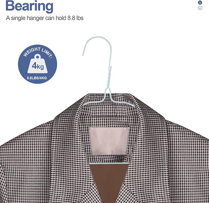 SPECILITE Wire Metal Clothes Hangers Bulk 50 Pack - Image 6