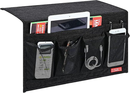 Zafit Linen 6 Pockets Bedside Caddy, Bedside Storage Organizer by ZAFIT