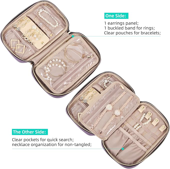 NISHEL Travel Jewelry Case, Holiday Organizer - Image 3