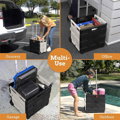 Ultra-Slim Rolling Collapsible Storage Pack-N-Roll Utility-carts, - Image 8