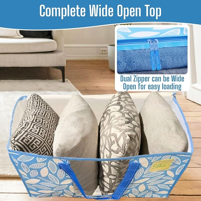 VENO 4 Pack Heavy Duty Moving Bags, Clothes and Comforter Storage Bags - Image 2