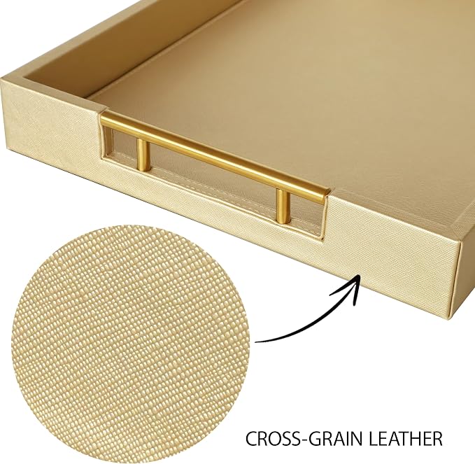 HofferRuffer Faux Leather Serving Tray - Image 3