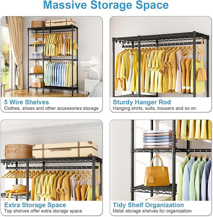 Ulif F2 Clothes Rack, 5 Tiers Heavy Duty Garment Rack - Image 5