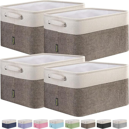 BALEINE 4 Pack Fabric Storage Bins by BALEINE