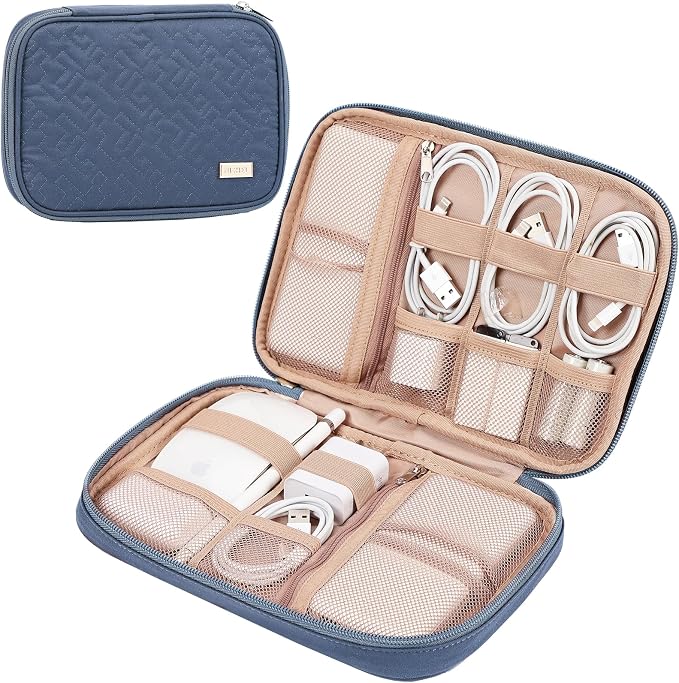 NISHEL Travel Cord Organizer Case, Tech Electronic Bag, Essentials by NISHEL