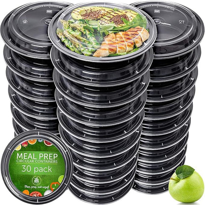 Prep Naturals 30 Pack Meal Prep Containers Reusable | BPA-Free Plastic Meal by Prep+Naturals