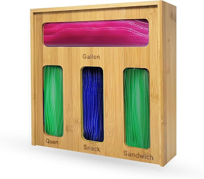 Ziplock Bag Organizer for Drawer – Bamboo Ziploc Bag Holder - Image 8