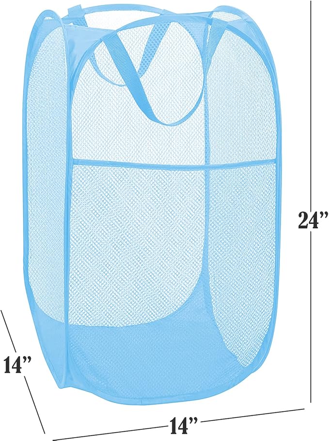 BATTOO Deluxe Strong Mesh Pop up Laundry Hamper Basket - Image 2