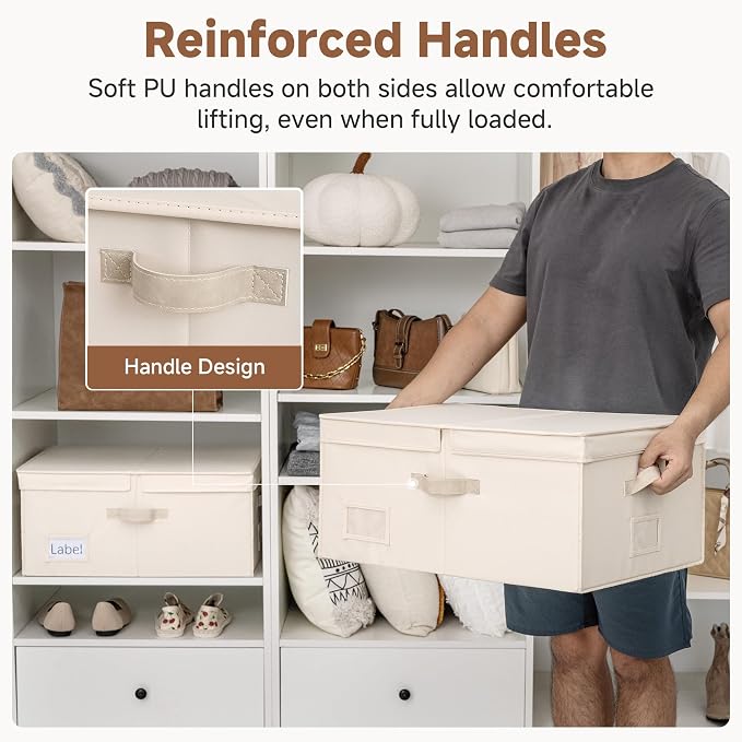 StorageWorks 55L Extra Large Fabric Storage Bins - Image 5