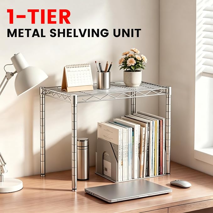 Xcity Storage Shelves, 1 Tier Heavy Duty Metal Shelving Unit, 350 LBS - Image 3