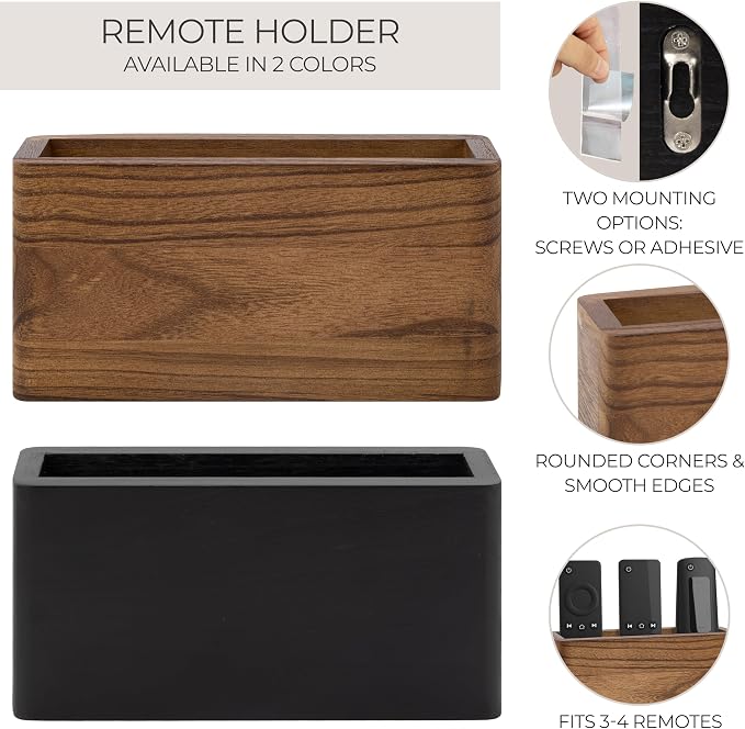KIBAGA Premium Wooden Remote Control Holder - Image 4