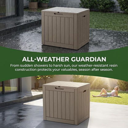 35 Gallon Deck Box Outdoor Waterproof, Resin Storage Box Outdoor Lockable - Image 5