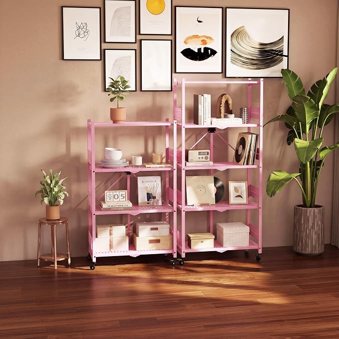 WORKPRO 5-Tier Folding Shelf, No-Assembly Metal Storage Rack - Image 2