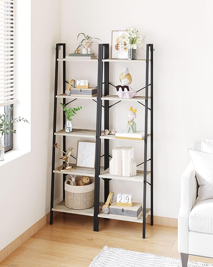 Hzuaneri Ladder Shelf, Freestanding Corner Storage Shelf | Bookcase - Image 5