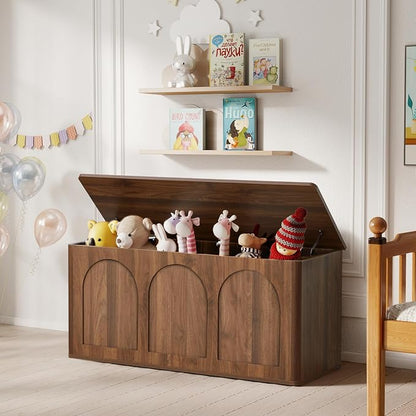 Storage Chest, Farmhouse Wooden Shoe Storage Bench - Image 3