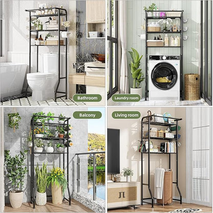 Simple Trending Over The Toilet Storage Cabinet, Metal Bathroom Shelf Organizer - Image 3