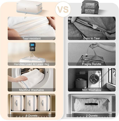 Comforter Storage Bag - 130L Large Capacity Blanket Storage Bags 4-Layer Ultra - Image 7