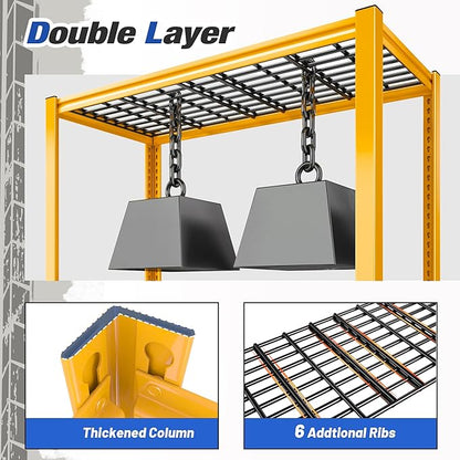 REIBII 40" W Yellow Garage Shelving - Image 7