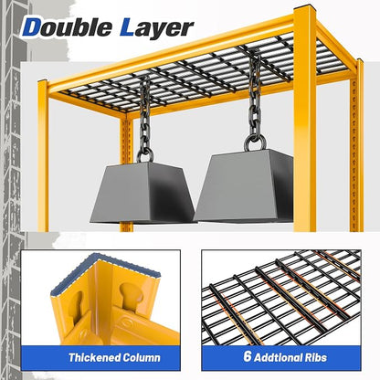 REIBII 40" W Yellow Garage Shelving - Image 7