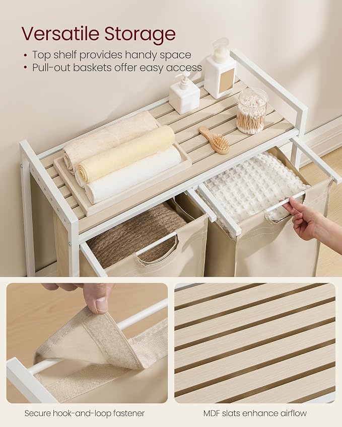 VASAGLE Laundry Hamper, Laundry Basket Sorter - Image 4