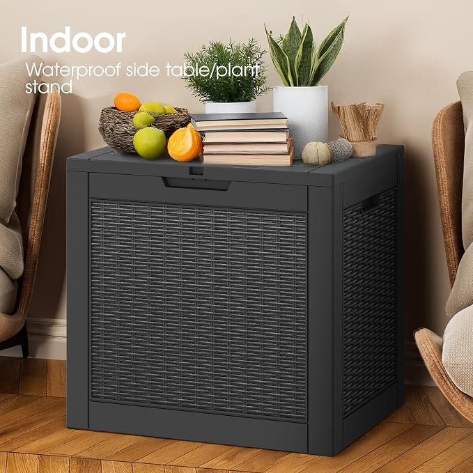 KAMABOKO 30 Gallon Outdoor Storage Box, Resin Deck Boxes Indoor and outdoor - Image 5