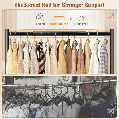 EAGMAK Heavy Duty Clothes Rack Load 420 LBS, Rolling Garment Rack - Image 3