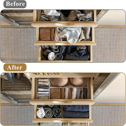 SHENLIU 12 Pack Foldable Cloth Storage Box, Drawer Organizer Clothes, Underwear - Image 3