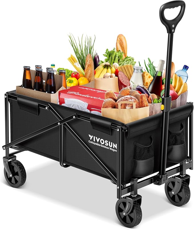 VIVOSUN Collapsible Folding Wagon, Outdoor Utility by VIVOSUN