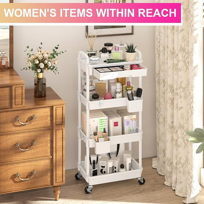 Goovilla 4 Tier Rolling Utility Cart Organizer - Image 5