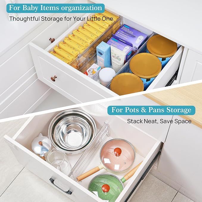 Vtopmart 6 Pack 6" Tall Upgrade Drawer Dividers - Image 5