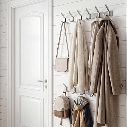 WEBI 2 Packs, Heavy Duty Stainless Steel 304 Hook Rail Coat Rack, Satin Finish - Image 2